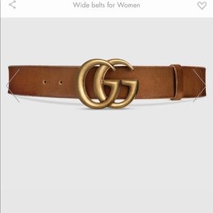 Gucci Brown Leather Double G Belt - Size Gucci 80 in great condition!